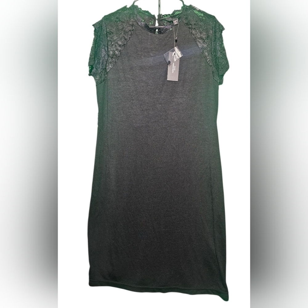 Vero Moda NWT Black Dress with Lace Detail Size 0X - 24 PTP